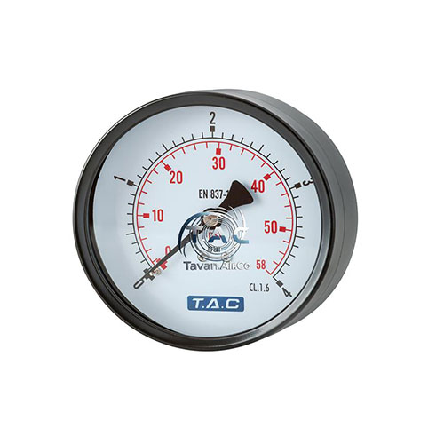 گیج فشار خشک تابلویی صفحه 6 سانتی 40 بار