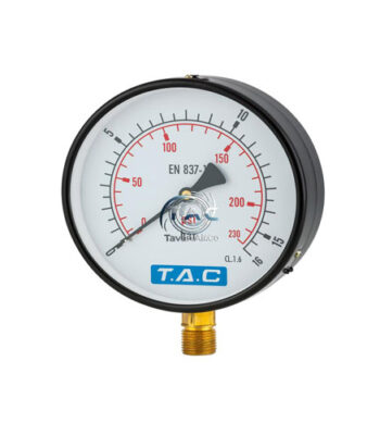 گیج فشار خشک ایستاده صفحه 15 سانتی 10 بار