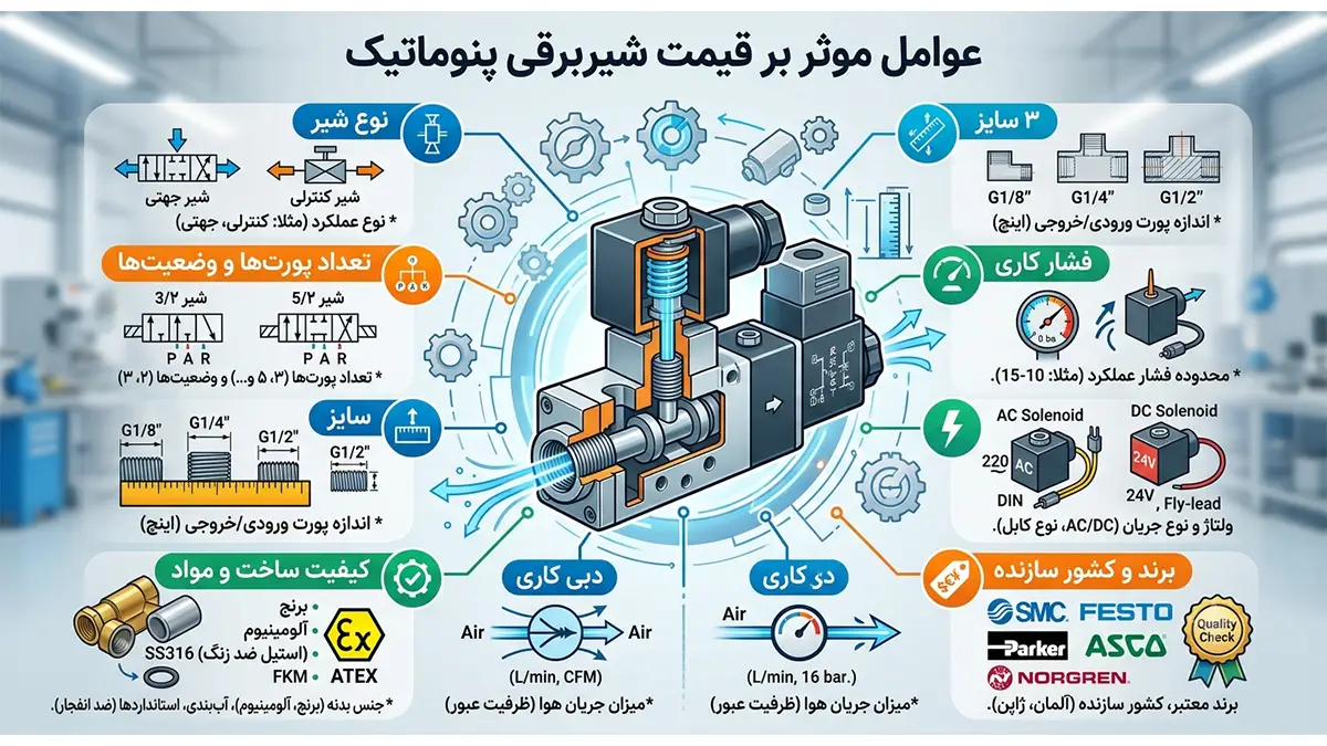 قیمت شیربرقی پنوماتیک به چه عواملی بستگی دارد؟
