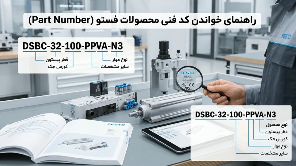 راهنمای خواندن کد فنی محصولات فستو (Part Number)